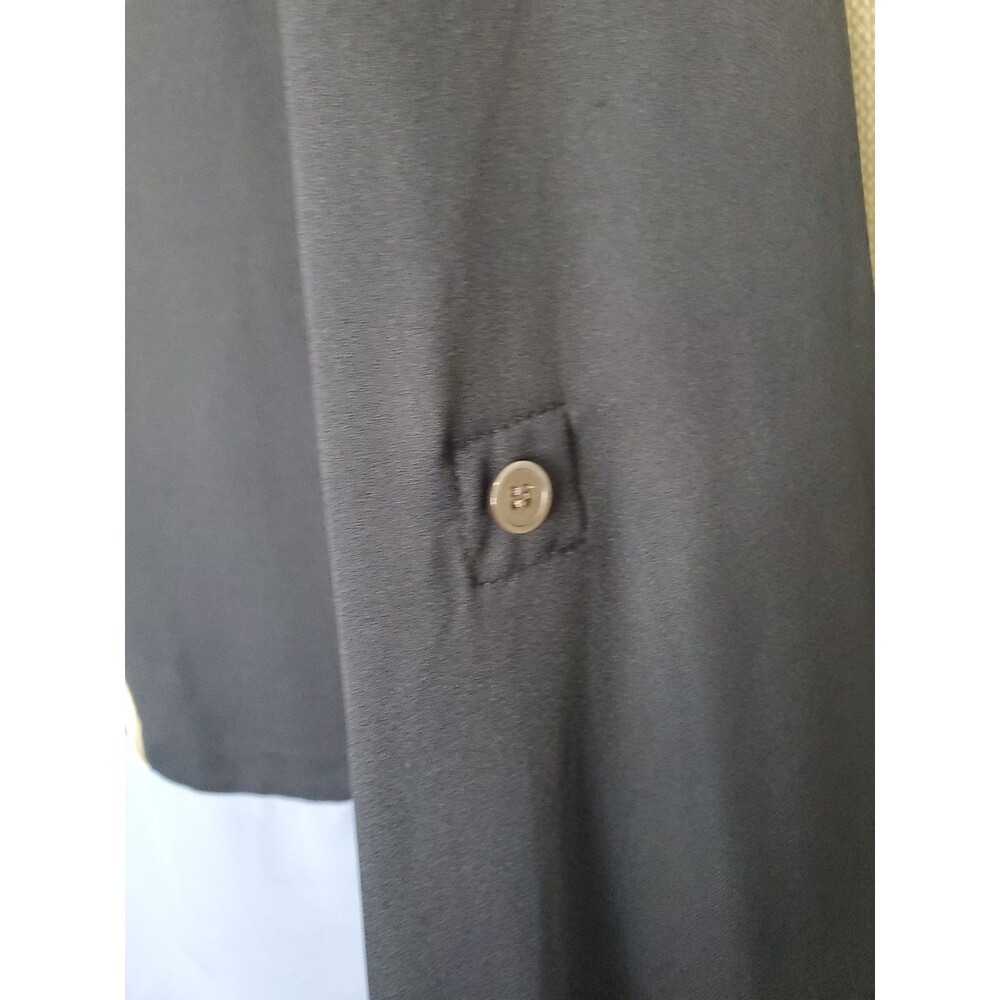 Talbots Petite Colorblock Roll-Tab Sleeve Button-… - image 3